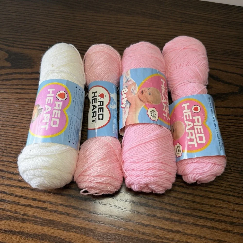 Lot Of 8 Baby Print Yarn Skeins‎ Discontinued Colors Pastel